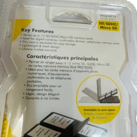 12 Pc. Foldable Memory Card Case For SD/SDHC/Micro SD Cards By Xit - Picture 4 of 7